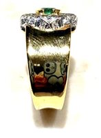 Anneau Sommer Femme Anni '80 in Or jaune Smeraldo 0.27 Ct SME CT 0.27 DIA CT 0.13 VS/G - SME CT 0.27 DIA CT 0.13 VS/G